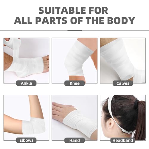 Image of OK TAPE Pre Wrap Tape (4-Rolls) - Athletic Foam Underwrap for Sports, Protect for Ankles Wrists Hands and Knees, 2.75 Inches x 30 Yards - Black /Pink /Beige /White