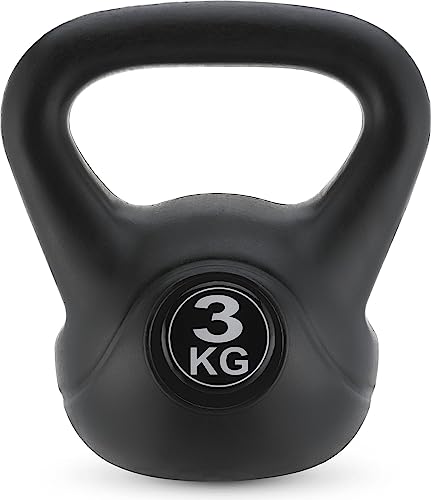Gymtek Kettlebell 3kg, Gewichte Hantel für Krafttraining, Workout Gewicht mit Ergonomischer Griff, Kettlebell für Muskeltraining, Sport Geräte für Zuhause, Fitness, Gymnastik, Home Workout Equipment Gymtek Kettlebell 3kg, Gewichte Hantel für Krafttraining, Workout Gewicht mit Ergonomischer Griff, Kettlebell für Muskeltraining, Sport Geräte für Zuhause, Fitness, Gymnastik, Home Workout Equipment