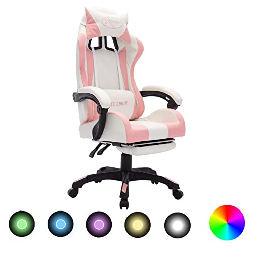 Sillas Gaming Rosa con Luces Marca Chusui
