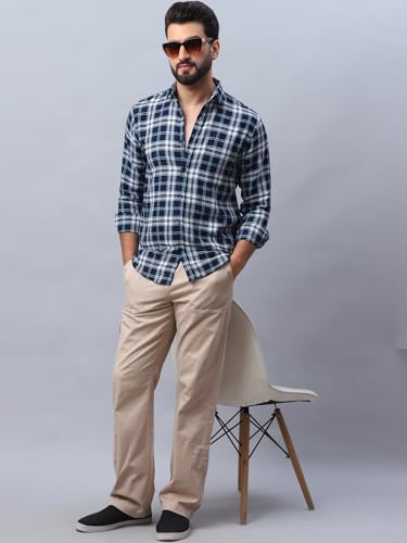 Image of Indian Needle Men's Striped Regular Fit Shirts