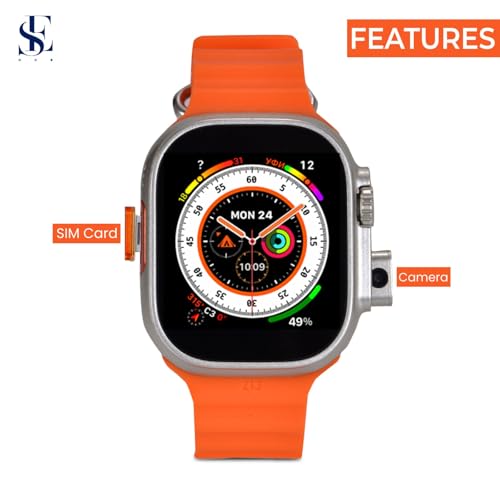 Image of SE HUB smartwatch 7-in-1 with SIM Card, HD Camera, 8 Gb Ram & 64 Gb Storage | Fitness Tracker, Bluetooth Calling, Heart Rate Monitor, Music & More | Ultimate Watch for Daily Use & Gifting (Silver)