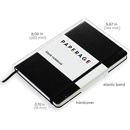 Paperage-Journal-Blank-Page-Notebook-Hard-Cover-Medium-57-x-8-inches-100-gsm-Thick-Paper-Black-Plain