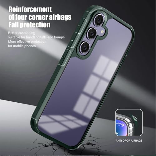 Image of KARWANBack Cover |Shockproof Bumper Case | Full Camera Protection | Raised Edges | Super Soft Side TPU | Bumper Case for Samsung Galaxy S23 -Green