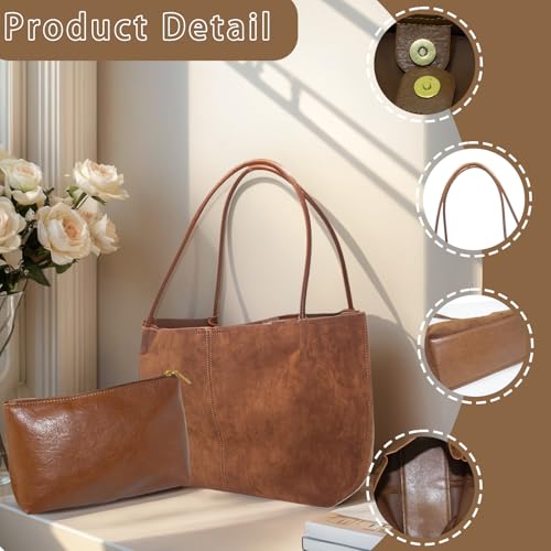 Bolso Tote de ante premium para mujer miniatura 4