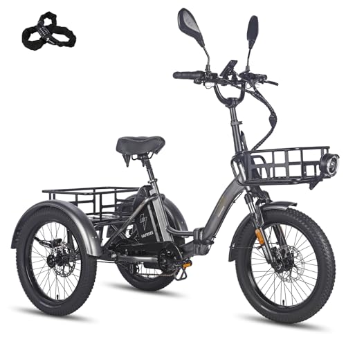 Fafrees 2025 F20 Mate Triciclo Eléctrico Bicicleta para Adultos 48V 21Ah Batería [Oficial] Bicicleta E para Hombre Mujer Frenos Traseros Doble 180 kg, Bicicletas eléctricas 65 N.m, E Fat Ebike