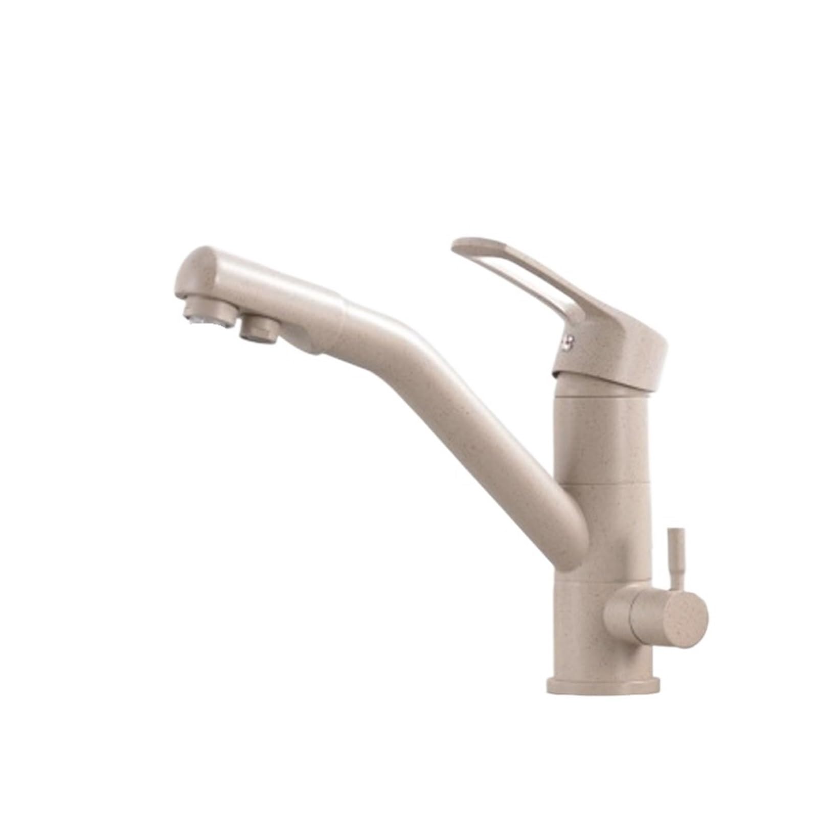 Kitchen Faucet Filter Water Taps Dual Handle Hot and Cold Drinking Water 3 Way Filter Kitchen Mixer Tap(Beige)