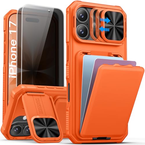 Image of SSLOTSCASE for iPhone 17 Case with 2X Privacy Screen Protector, Orange