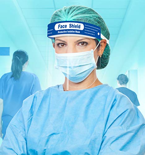 MonicaSun Safety Face Shield, Anti-fog Full Face Shield, Universal Reusable Face Protective Visor