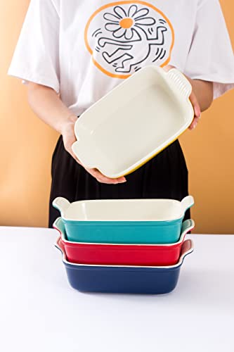 Small Baking Dish For Oven 10 Inch Rectangular Casserole Dish Lasagna Pan With Handle Deeper And Thicker Ceramic Pans (Blackish Green) #TOP2