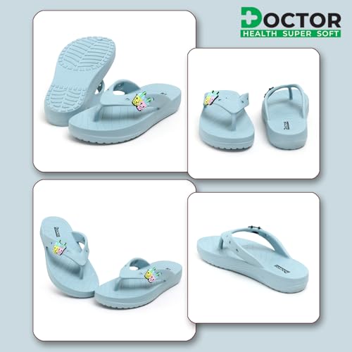 Image of DOCTOR HEALTH SUPER SOFT Ultra Soft Cushion Footbed Women Slipper | Comfortable Light Weight With Waterproof Slippers |Adult Flip Flops Mild Acupressure | Everyday Wear