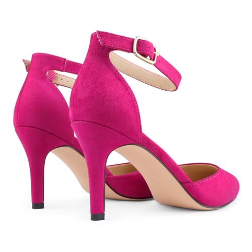 Image of JOY IN LOVE Closed Toe Heels Pumps for Women 3IN Stiletto Pointed Toe Ankle Strap Heels