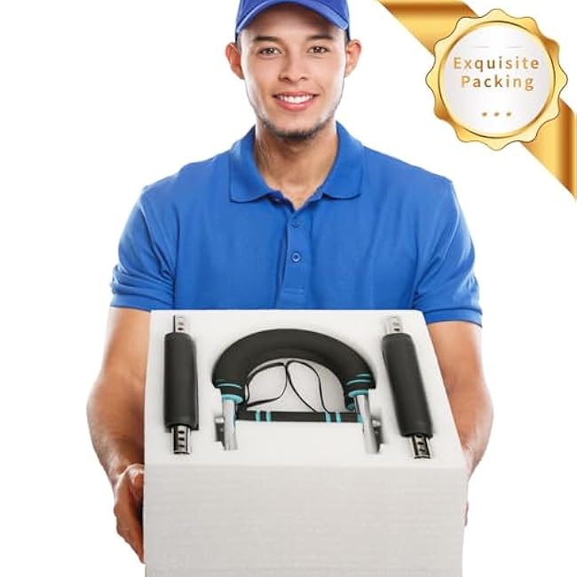 2025 Upgraded 9 Resistance Levels£¨20-140LBS£© Adjustable Twister Arm Trainer with 4 Springs & Workout Poster ¨C Chest Trainer, Arm Trainer, Chest Exerciser for Men, Compact Chest Workout Equipment