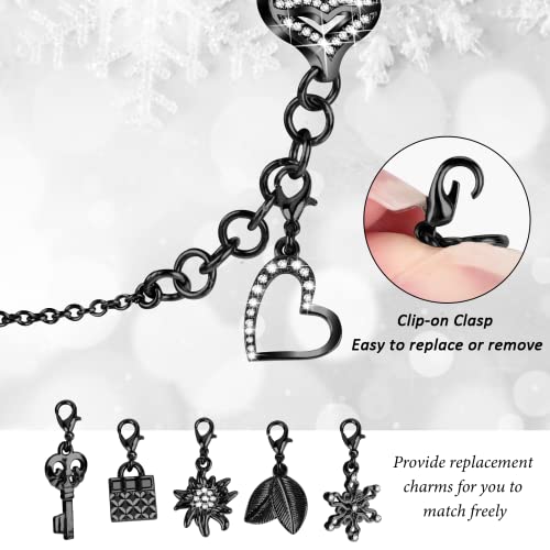 JOYOZY Band Compatible with Apple Watch 38mm 40mm 41mm 42mm 44mm 45mm 46mm, Bling Strap with Glitter Case Built-in Screen Protector, Interchangeable Charms Dressy Bracelet for Women