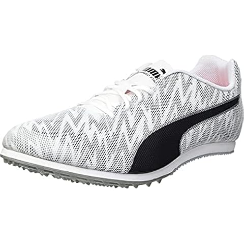 PUMA Unisex Evospeed Star 7 Leichtathletik-Schuh, White Black Silver, 44.5 EU Cover