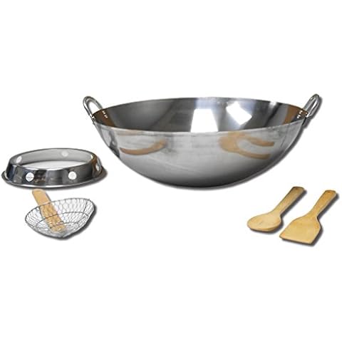King Kooker 22" Stainless Steel Wok Cover