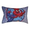 Disney Marvel Spiderman Wall Crawler Red, White, and Blue Spider Webs 4 Piece Toddler Bed Set - Comforter, Fitted Bottom Sheet, Flat Top Sheet, and Reversible Pillowcase #4