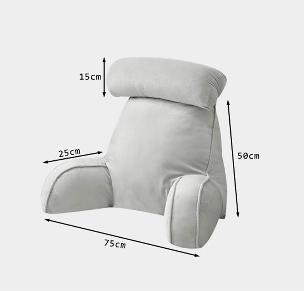 AMZZHAO Cuscino da Lettura con Braccioli,Cuscino Supporto Lombare,Cuscino Schienale Divano,con