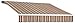14 ft. Galveston Semi-Cassette Left Motor with Remote Retractable Awning (120 in. Projection) Brown/Terra
