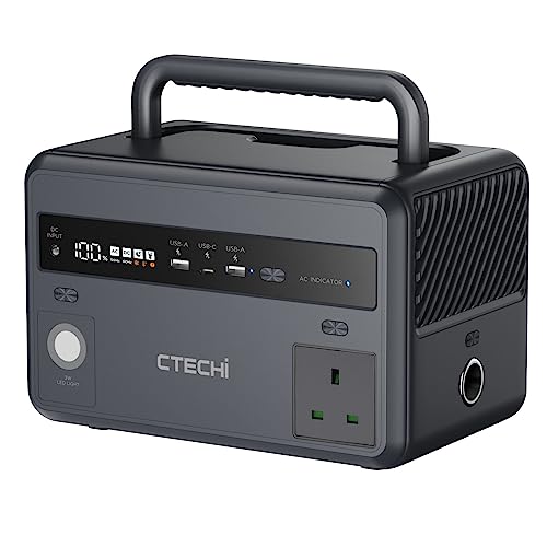 CTECHi Portable Power Station 300W, 299Wh LiFePO4...
