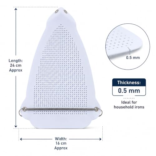 Image of ZENITH Ironing Accessories Combo Pack | Teflon Iron Soleplate Cover + Silicone Heat Resistant Iron Rest Pad | Protect Clothes from Burning & Shine Marks |Iron Stand Pad for Home & Professional Use | Heat-Resistant Teflon Material