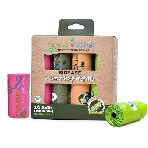 BioBase-Pet-Poop-Bags-16-Rolls-192-Refills-13-Inch-x-9-Inch-Odor-and-Leak-Proof