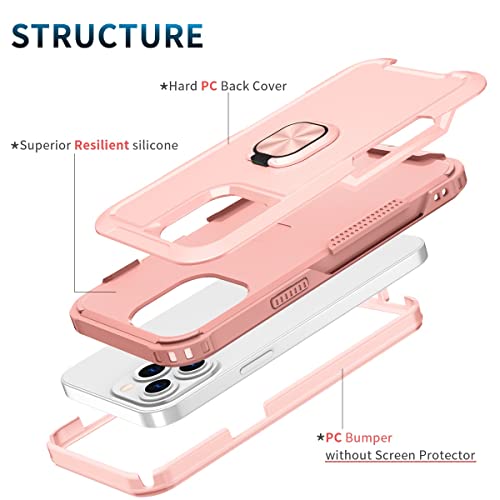 Coque iPhone 13 Pro Max silicone protection 360 antichoc fine rose - 6