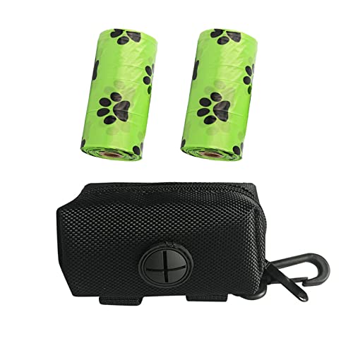 Distributeur de Sacs, Sacs de Ramasse Dejection pour Chiens, Porte Sac à Caca Avec Fermeture éclair se fixe à la laisse ceinture harnais collier et aux sacs Cover