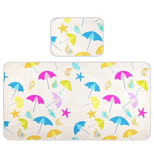 Takiito Summer Beach Umbrellas Baby Cooling Mattress Pad, Soft & Breathable Cooling Mat Keep Baby Cool in Summer 28x52 in, Nursery Essential
