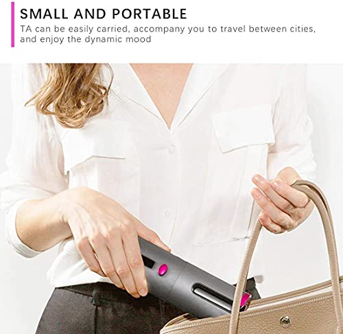 Unbound - Rizador de pelo inalámbrico de cerámica giratorio automático, recargable por USB, pantalla LED, temperatura - imagen 7