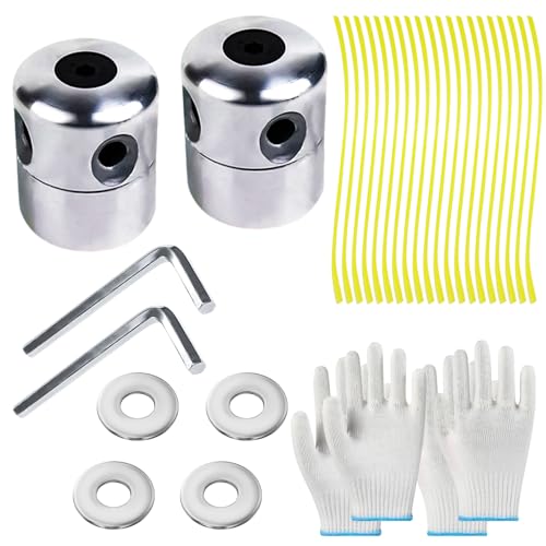 Repuestos Desbrozadora, 2 Piezas de Aluminio Cortacésped, Cabezal Universal desbrozadoro, Aluminio Cabezal, Para Desbrozadora de Césped, Hilo Resistente Con 20 Recambios