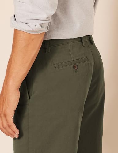 Image of Amazon Essentials Men's Classic-Fit 9 inch Cotton Twill Chino Shorts with Button-Through Pockets