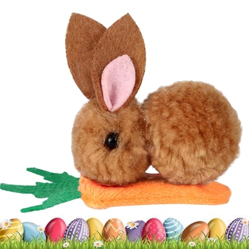 かわいいウサギのヘアクリップ、髪用ウサギのクリップ | ウサギのヘアクリップとニンジンのヘアピン - かわいいぬいぐるみバニーヘアクリップ弾性ぬいぐるみ動物バニーヘアアクセサリー女性女の子用