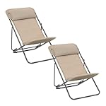 Lafuma Maxi Transat+ Liegestuhl-Set Beige Moka