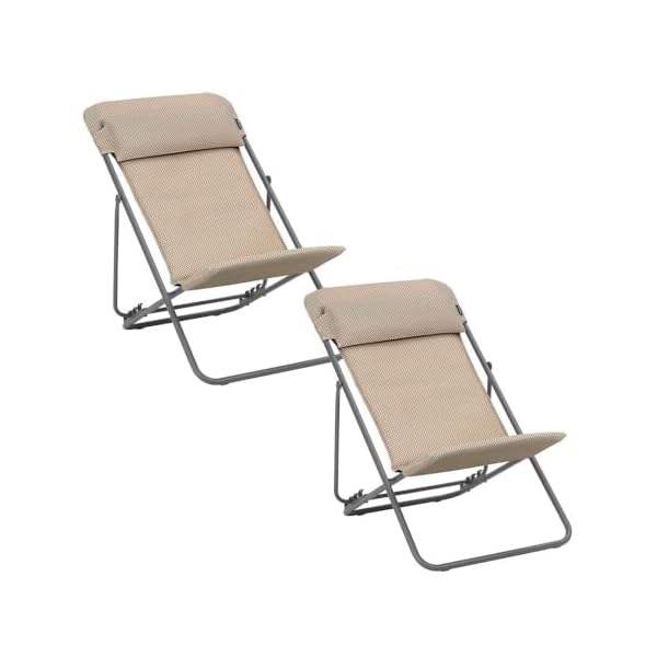Lafuma Maxi Transat+ Liegestuhl-Set Beige Moka