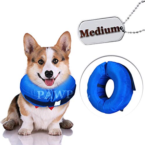 Recovery Waterproof Collar Pillow for Dogs and Cats Comfy Cone Soft Inflatable Donut