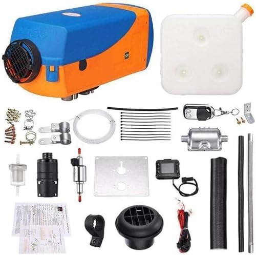 8kW Diesel Parking Air Heater with Remote Control - 24V Forced Air Heater for RV, Truck, and Outdoor Use - Efficient Heating Solution for Cold Weather