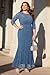 Plus Size Dusty Blue Lace Dresses Mother of Bride Groom Long Mermaid Formal Wedding Guest Bridesmaid Prom Evening Gowns