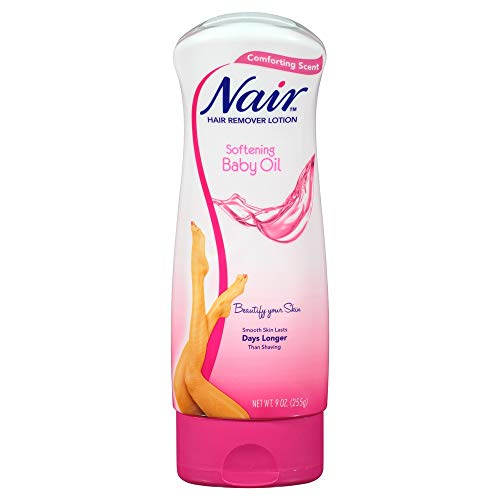 Nair Hair Remover Lotion For Body & Legs, Baby Oil 9 oz (Pack of 5)