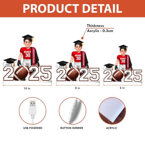 Lámpara de mesa personalizada POPPOP Class of 2026 miniatura 4