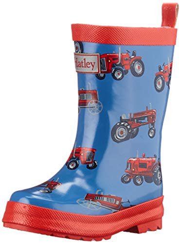 Hatley Boys' Printed Wellington Rain Boots, Vintage Tractors, 6 UK Medium