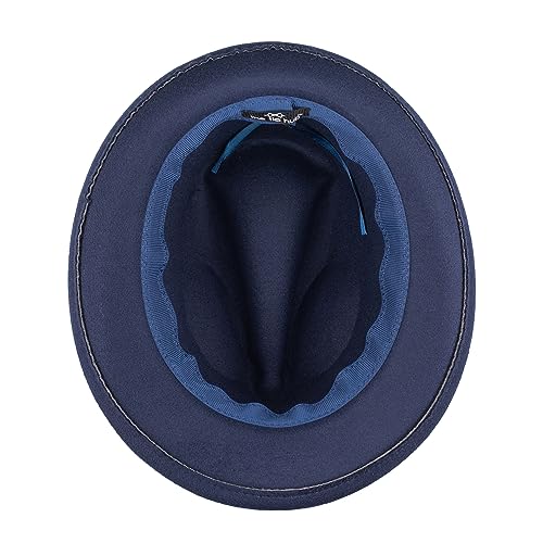 Image of The Tie Hub Fedora Hat for Men & Women|Wide Brim Felt, Sun hat, Beach Hat, Summer Hat, Party hat, Stylish hat