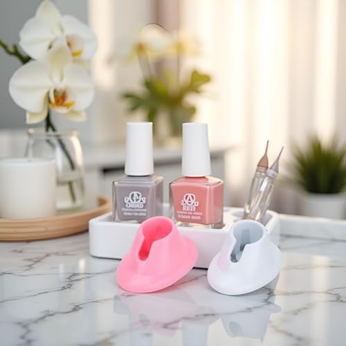 Soporte para esmalte de uñas de goma suave, 2 piezas miniatura 6