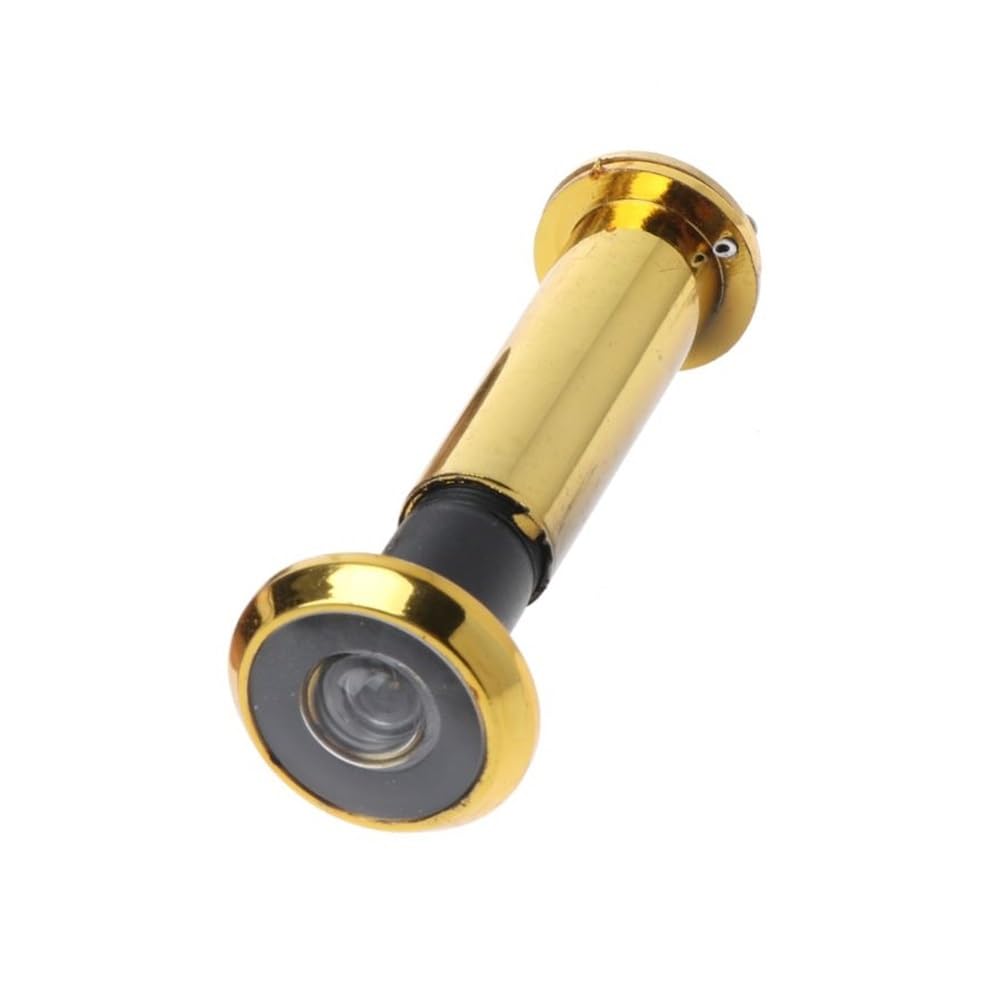 Judas numérique grand angle pour porte d'entrée, judas de porte numérique en acier inoxydable, judas à 200 degrés, judas avec couverture d'intimité rotative robuste (doré, 10 pièces)
