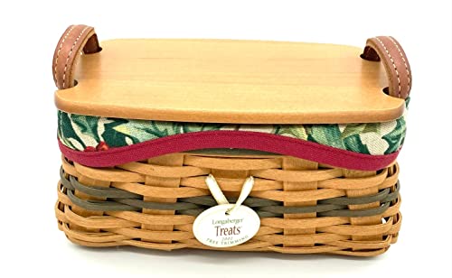 Longaberger 2002 Tree Trimming Treats Basket - Green (Holly Liner)