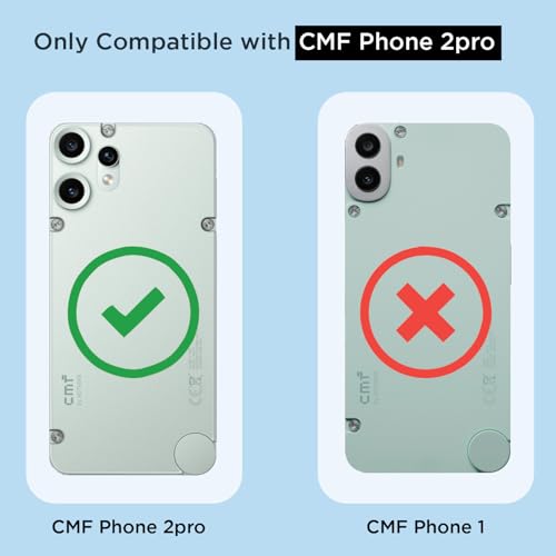 Image of Amazon Basics Back Cover for CMF Phone 2 Pro 5G PC + TPU Clear Transparent Raised Edges Shockproof Protective Phone Bumper Case(Transparent)