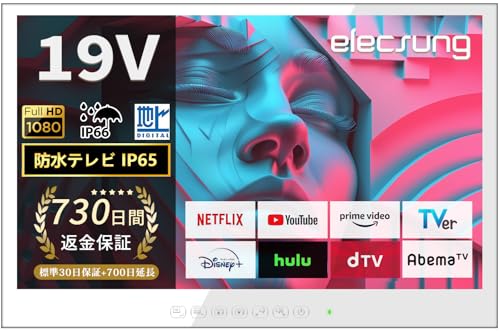 ELECSUNG 19V^  Android TV tnCrW lbgΉ IP65h her C wi-fi cCo[h Xs[J[ pX}[g~[TV (19V^ +^b`L[)