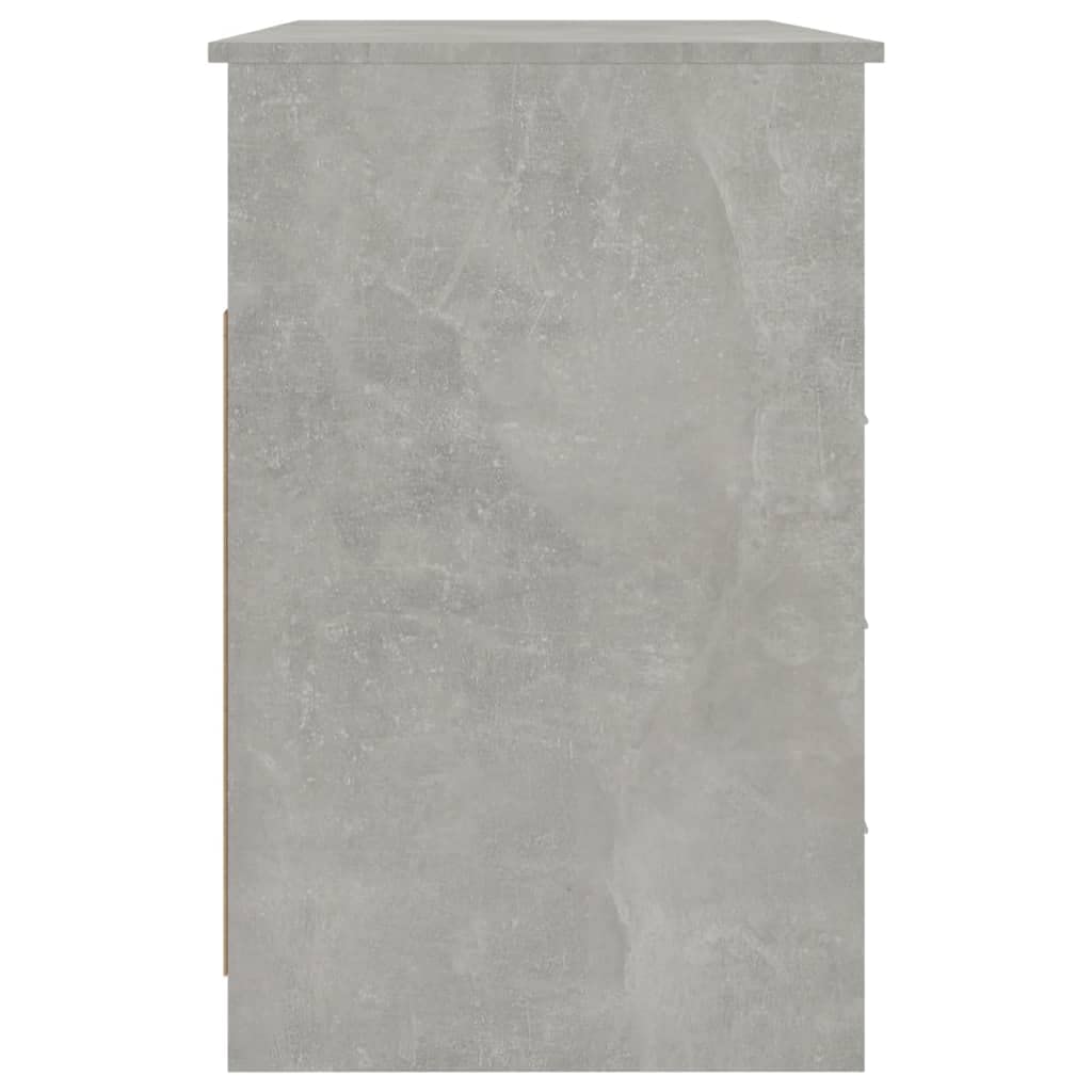 vidaXL Scrivania Cassetti Grigio Cemento 102x50x76cm Legno Multistrato, scrivania da Ufficio, scrivania da Studio, scrivania portaoggetti