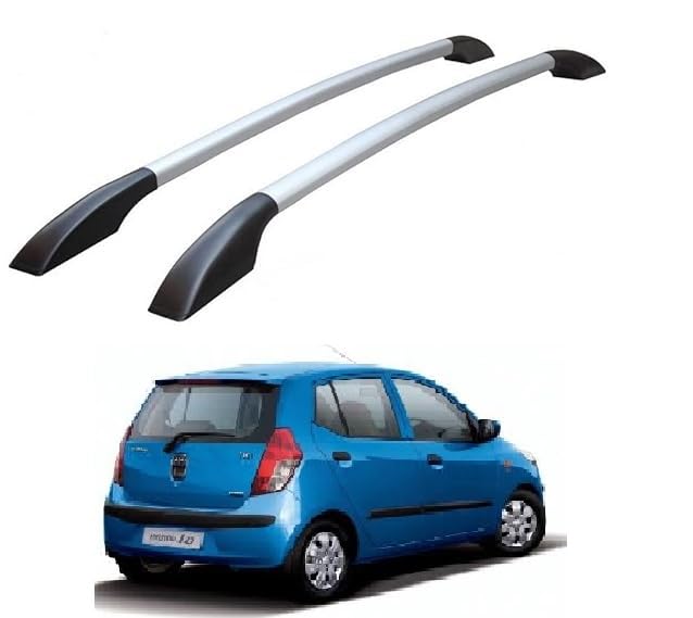 ROSHNEER Compatible I10 Car Non-Drilling Metal Roof Rail Set Universal Car Roof Rail Stylish with Adhensive Tape for All Cars and All Models Silver,-image-28