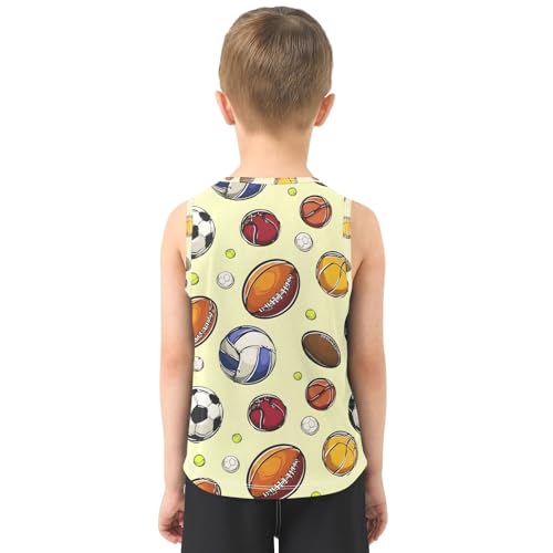 Boys' Tank Top Shirt Rugby Baseball Football Pattern Sleeveless T-Shirts3