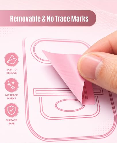 Image of SEZNIK Waterproof, Non-Tearable, Long Lasting Print, Sticky Thermal Lables, Label Roll, 2 inch Adhesive Thermal Labels for Label Printers (50mmx50mm) - 500 Lables, Pastel Pink